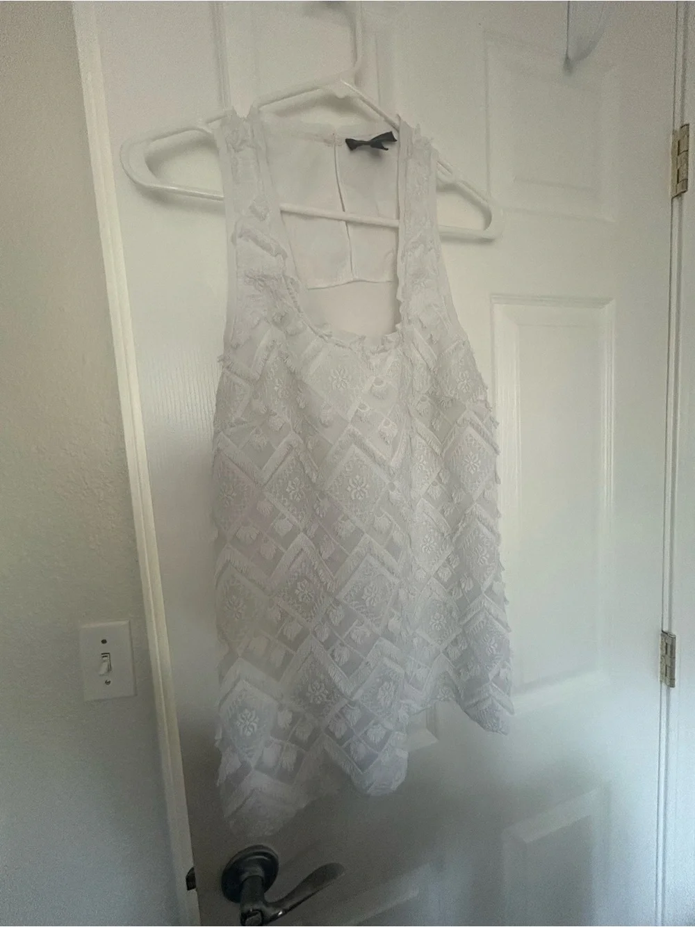 Banana Republic White Embroidered Lace Tank Camisole